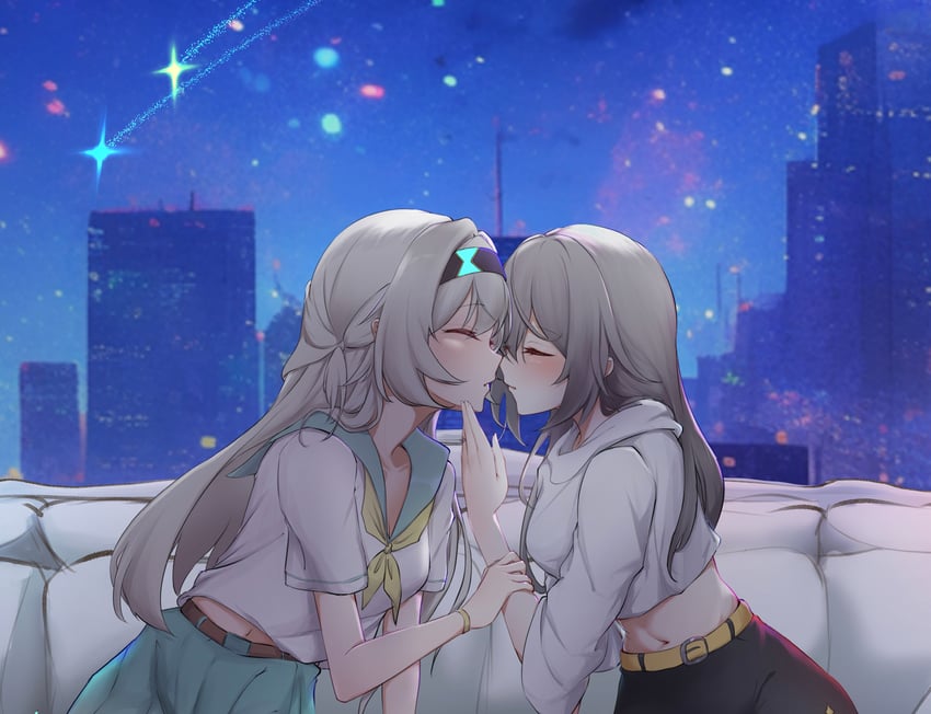 trailblazer, firefly, and stelle (honkai and 1 more) drawn by dry1115769981