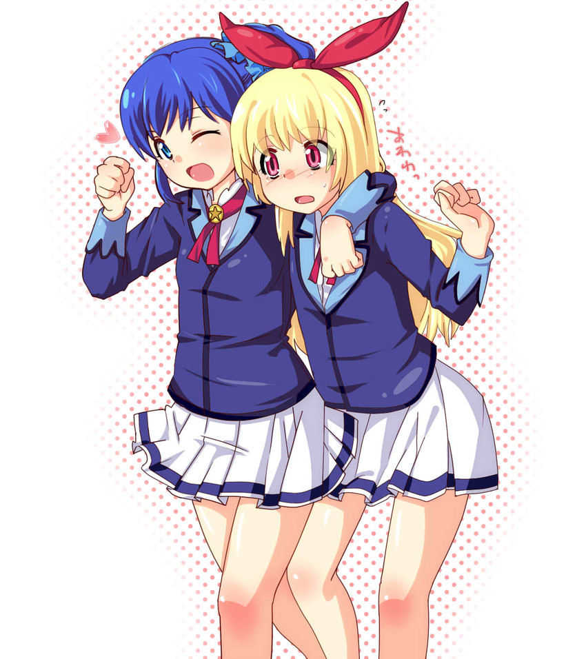 hoshimiya ichigo and kiriya aoi (aikatsu!) drawn by ruku_(alicecreation)