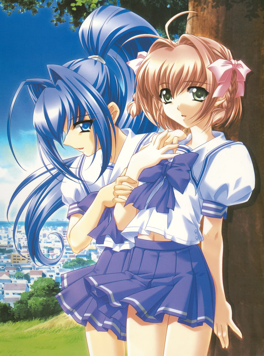 hayase mitsuki and suzumiya haruka (kimi ga nozomu eien) drawn by baka_ouji_persia and bou_(inubou)