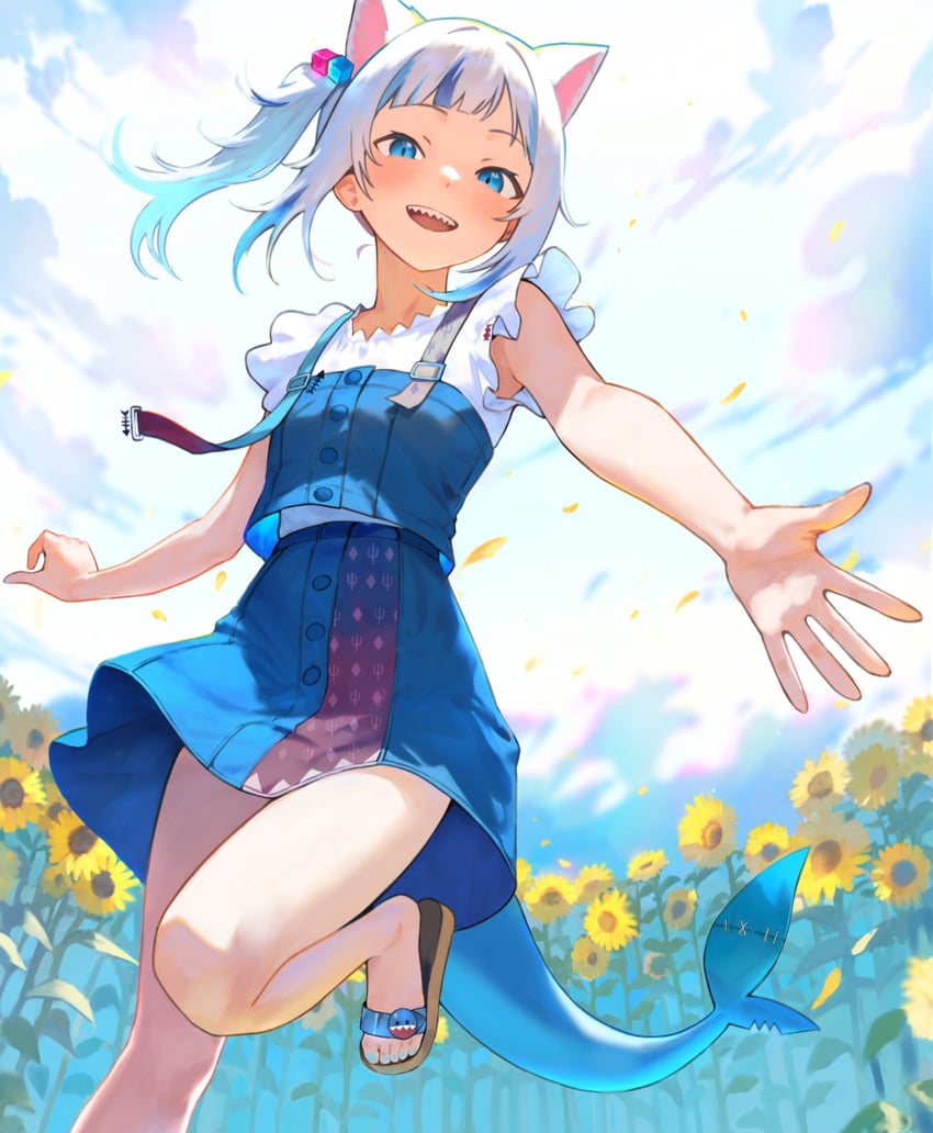 gawr gura (hololive and 1 more) drawn by maro2ki3