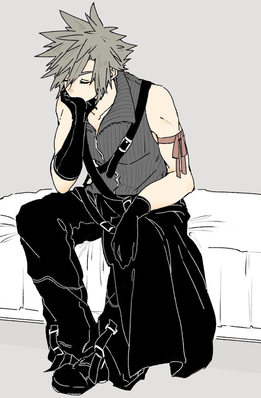 cloud strife (final fantasy and 2 more) drawn by fe79793
