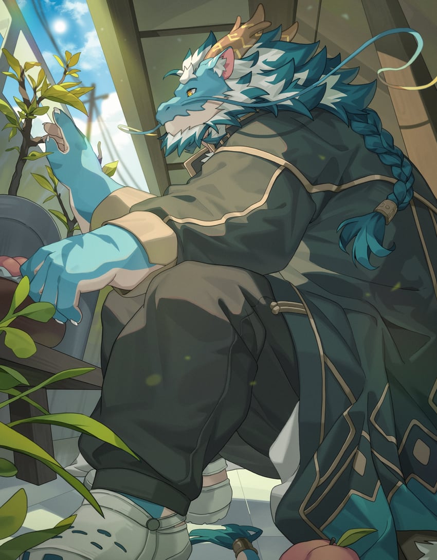 qinglong (tokyo afterschool summoners) drawn by yed_(yedsilent)