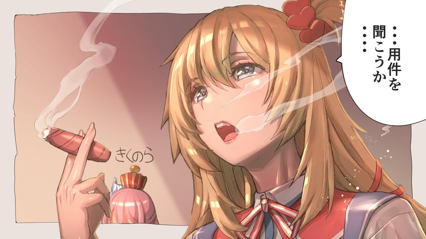 akai haato and himemori luna (hololive) drawn by ichihachiyon