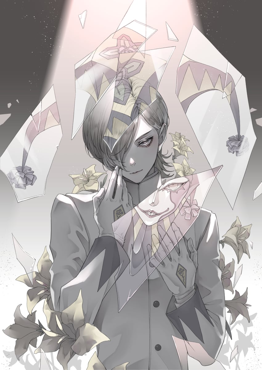 kurosu jun and joker (persona and 2 more) drawn by ryokuyuu