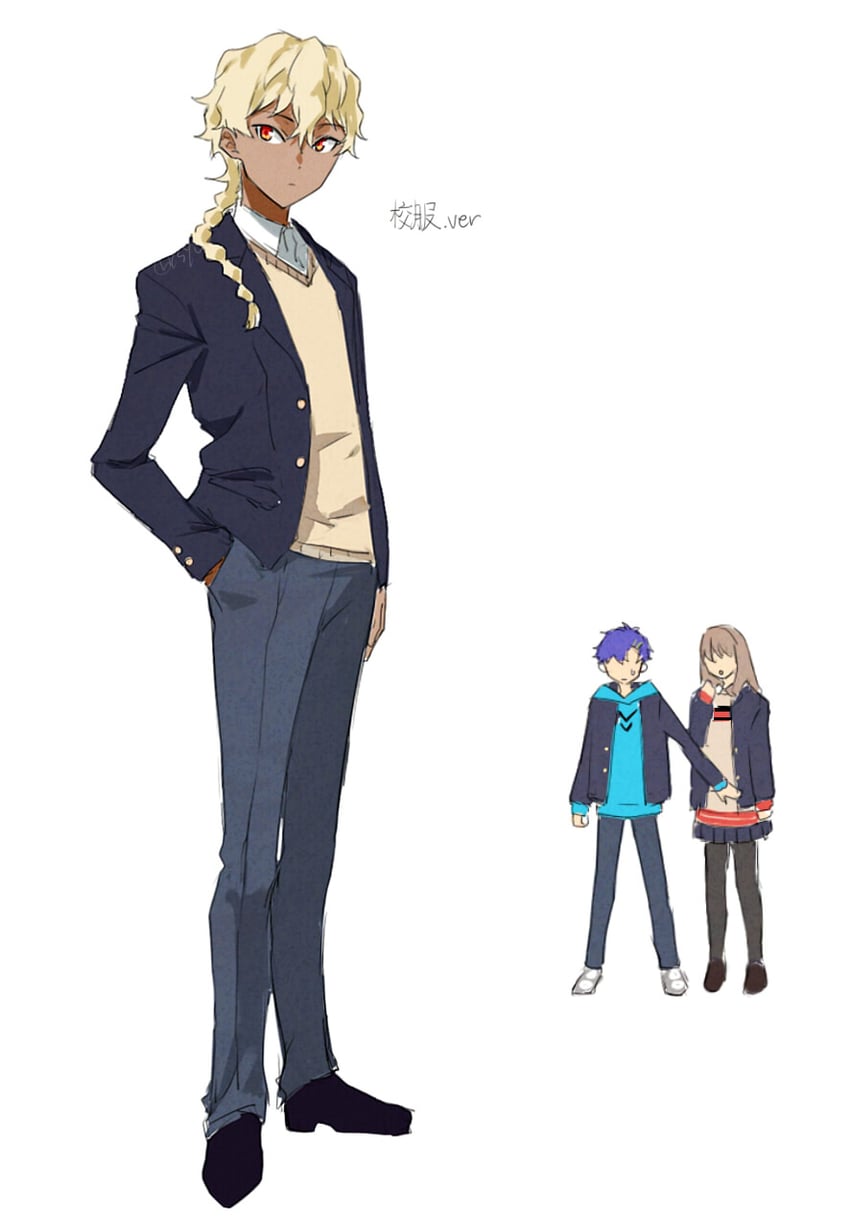 minami yume, asanaka yomogi, and sizumu (gridman universe and 1 more) drawn by risyo