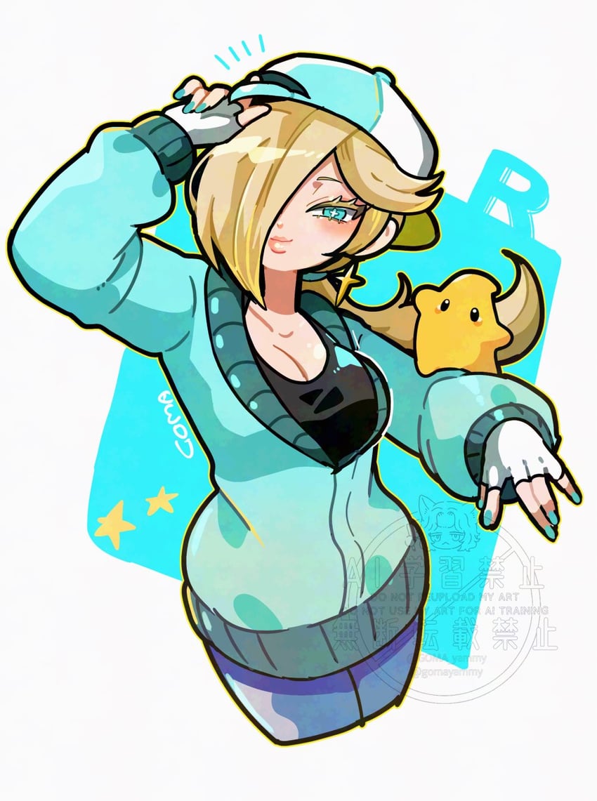 rosalina and luma (mario and 2 more) drawn by goma_yammy