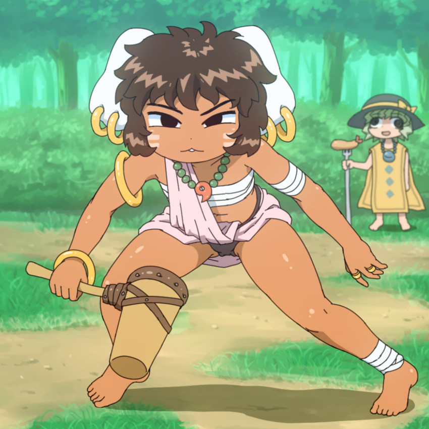 komeiji koishi and inaba tewi (touhou) drawn by shirosato