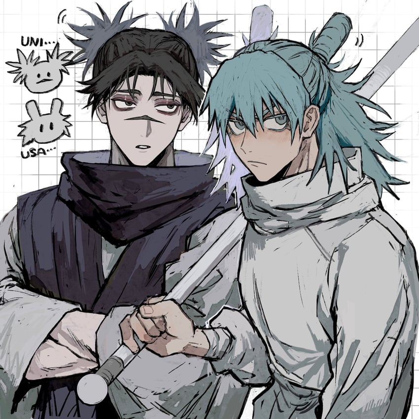 choso and kashimo hajime (jujutsu kaisen) drawn by neg_50asu