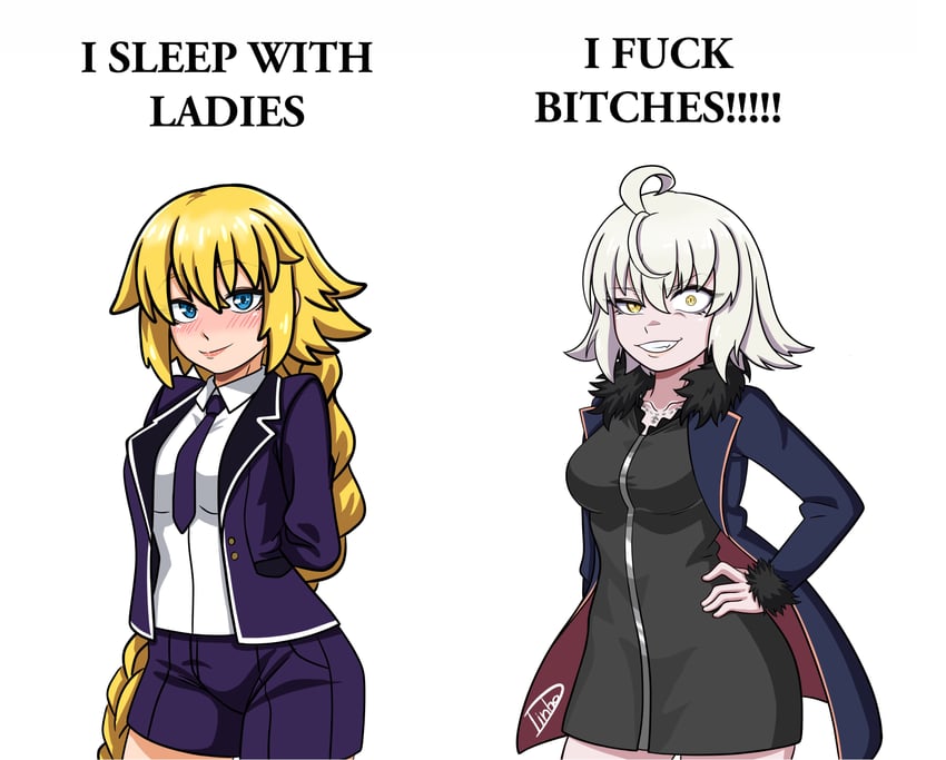 jeanne d'arc alter and jeanne d'arc (fate and 1 more) drawn by romulproduce