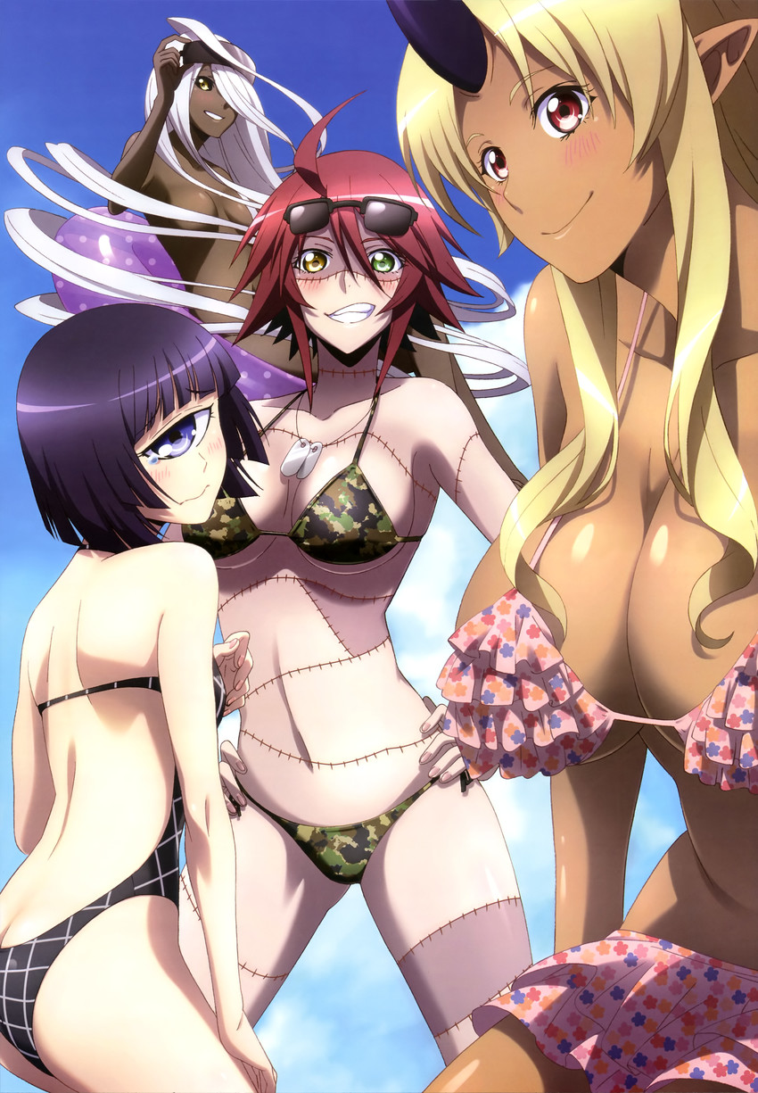 tionishia, manako, zombina, and doppel (monster musume no iru nichijou and 1 more)
