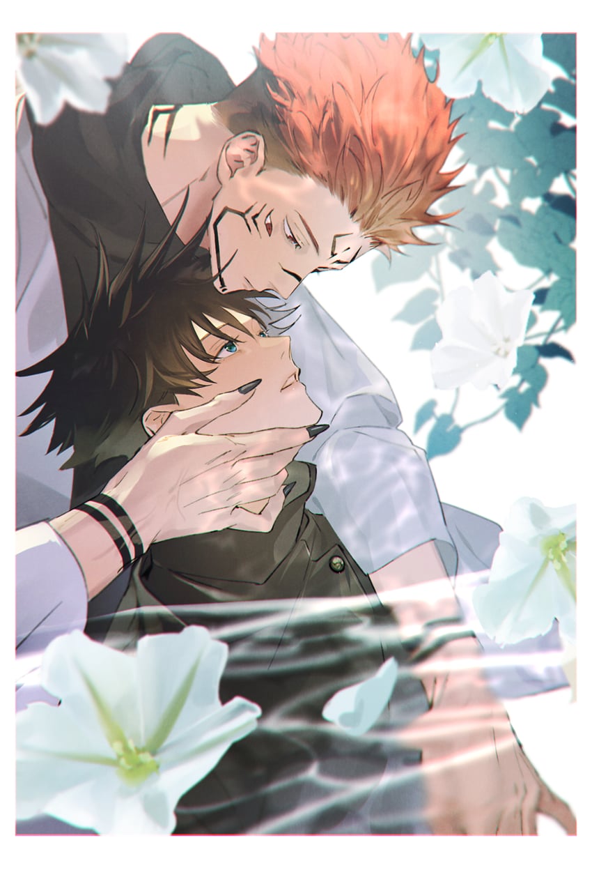 fushiguro megumi and ryoumen sukuna (jujutsu kaisen) drawn by kamome_(penguin_n)