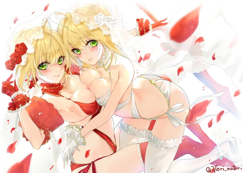 nero claudius (fate and 2 more) drawn by matori_(penguin_batake)