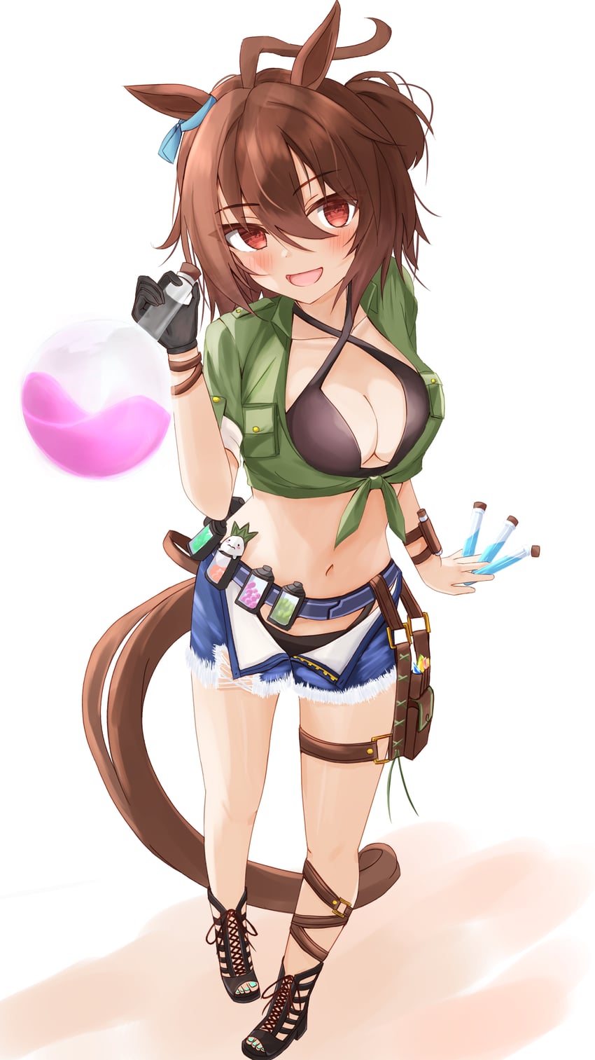 agnes tachyon and kii-kun (umamusume) drawn by kudo_(user_dzch8572)