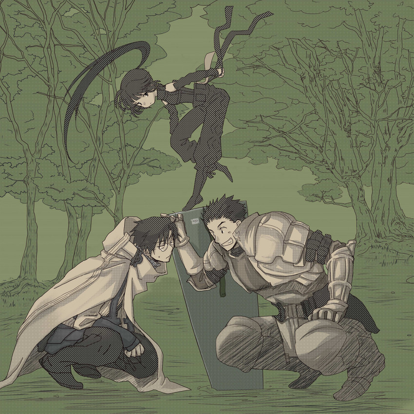 akatsuki, shiroe, and naotsugu (log horizon) drawn by tofu_(joka)