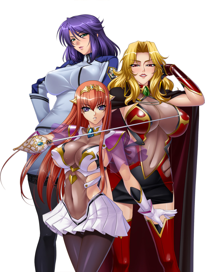 lieri bishop, alicia viewstream, and maya cordelia (kangoku and 1 more) drawn by kagami_hirotaka