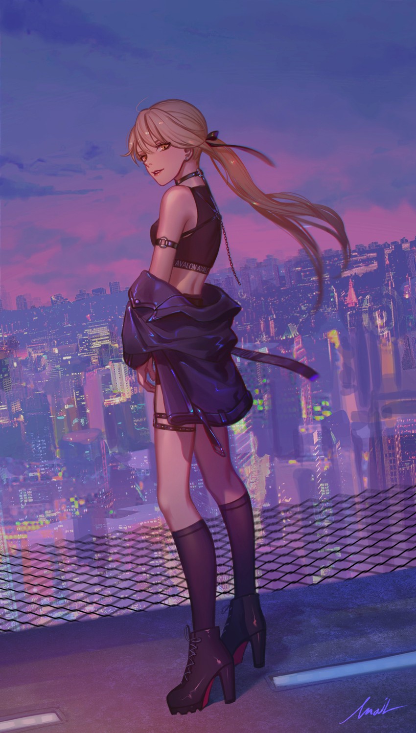 artoria pendragon and saber alter (fate and 1 more) drawn by email2140
