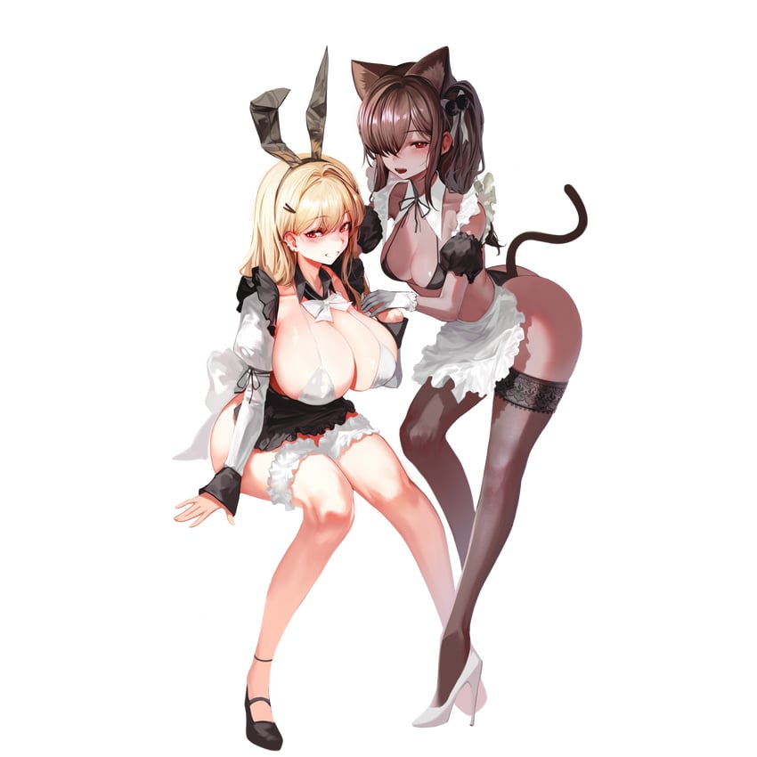 naga and tia (goddess of victory: nikke) drawn by yuudokou_shounen