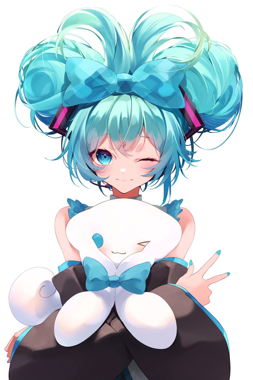 hatsune miku, cinnamoroll, and cinnamiku (vocaloid and 2 more) drawn by igasamon