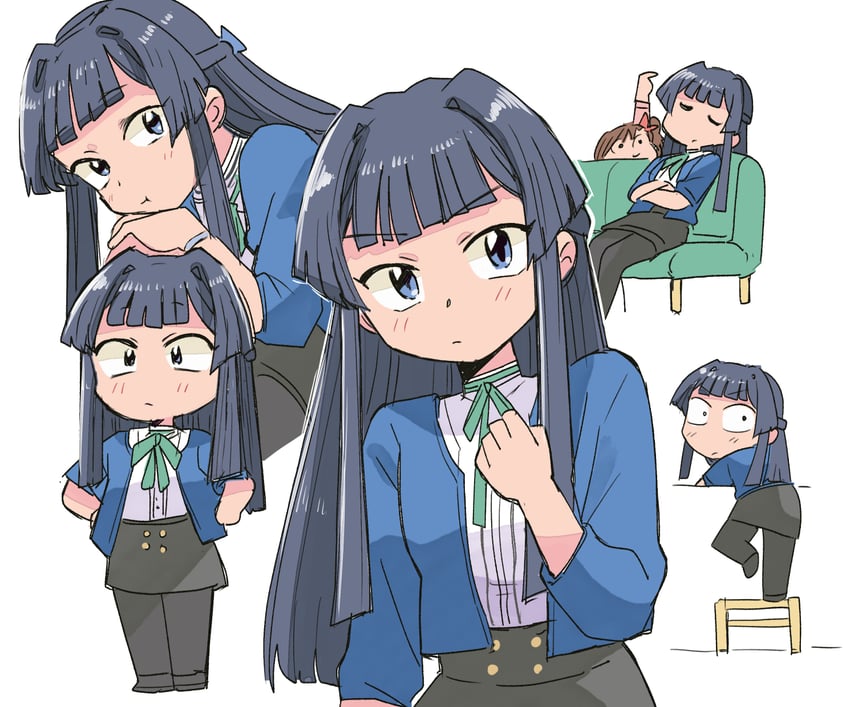 mogami shizuka and kasuga mirai (idolmaster and 1 more) drawn by tsubobot