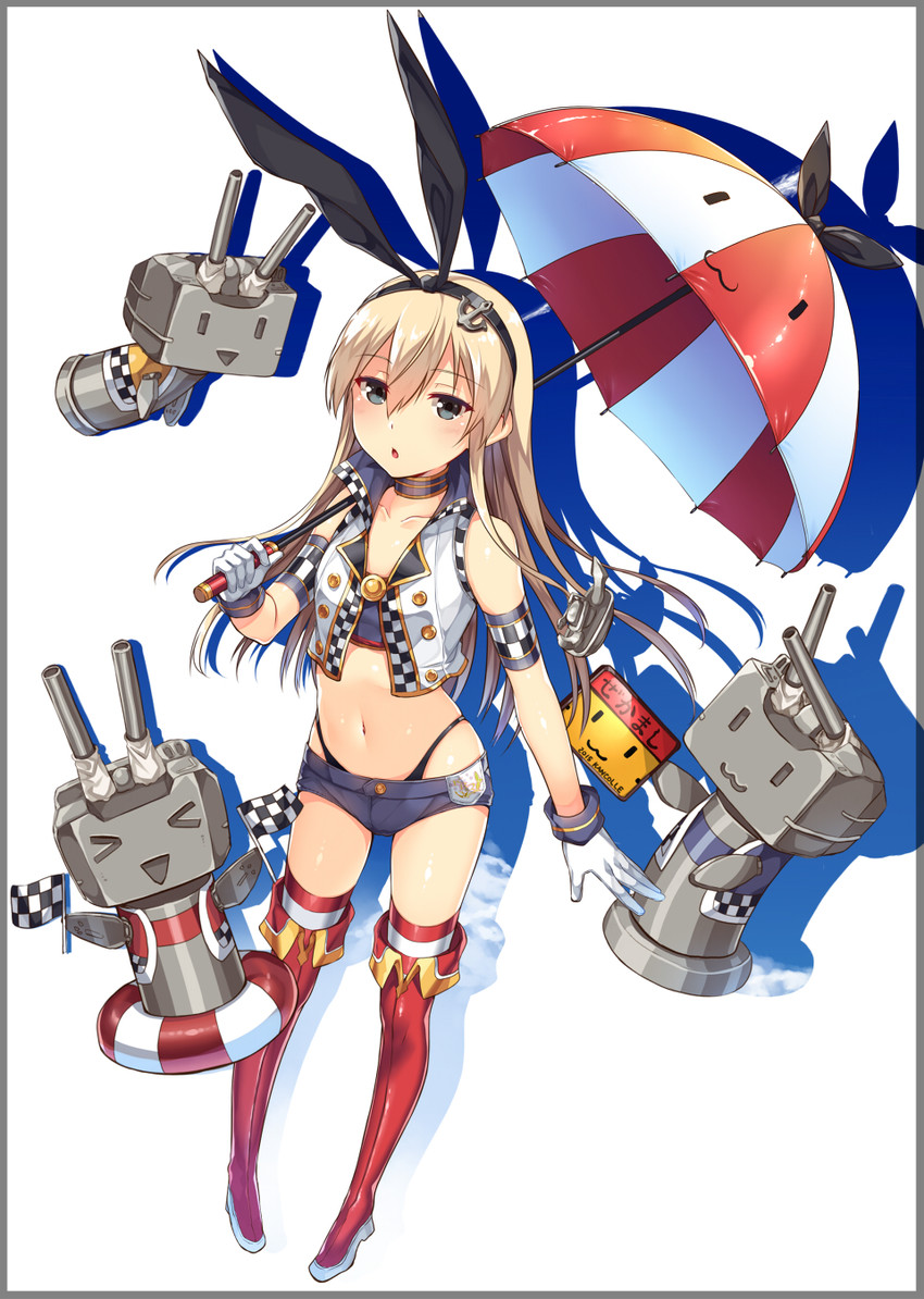 shimakaze and rensouhou-chan (kantai collection) drawn by horosuke