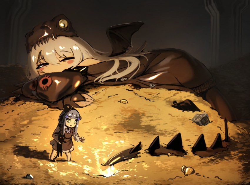 hk416, g11, and smaug (girls' frontline and 2 more) drawn by changetofantasy