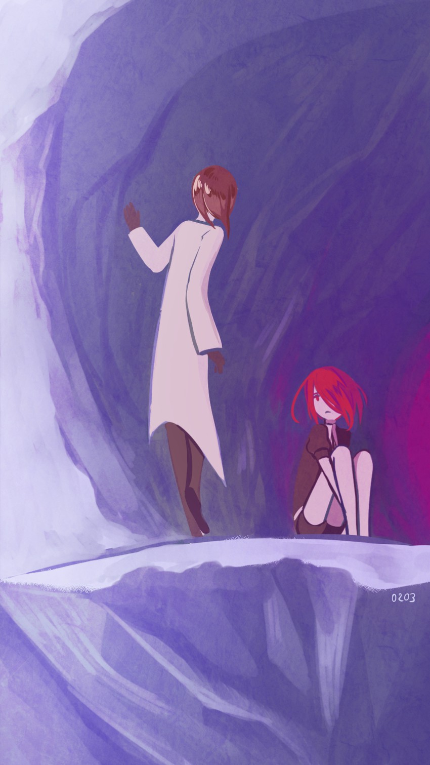 cinnabar and rutile (houseki no kuni) drawn by mono_(bluesky)