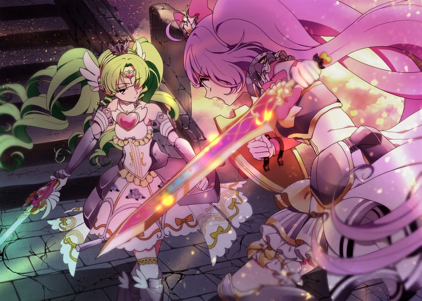 manaka laala and falulu (pretty series and 1 more) drawn by marueri
