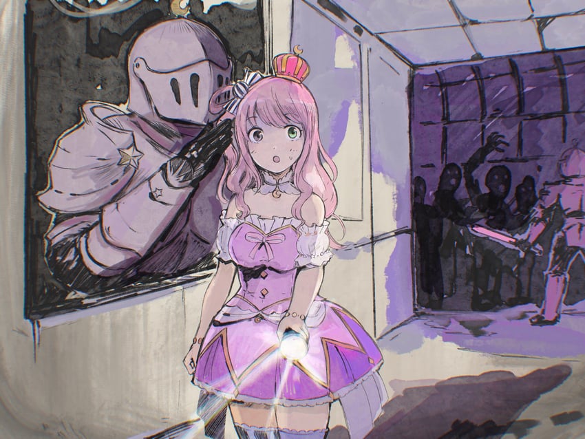 himemori luna and luknight (hololive) drawn by un_do