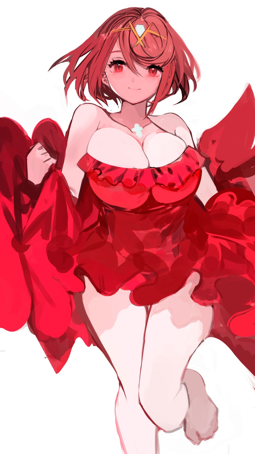 pyra (xenoblade chronicles and 1 more) drawn by tarbo_(exxxpiation)