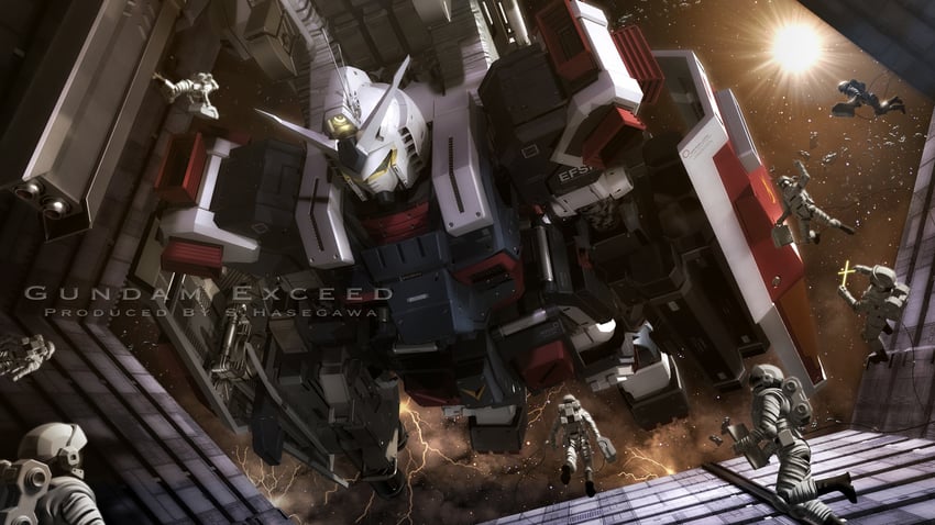 full armor gundam (gundam and 1 more) drawn by s.hasegawa