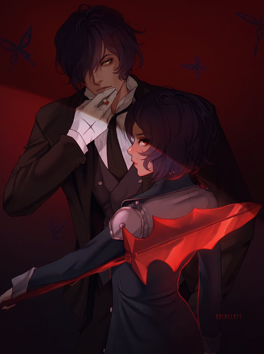 tyki mikk (original and 1 more) drawn by anihelate