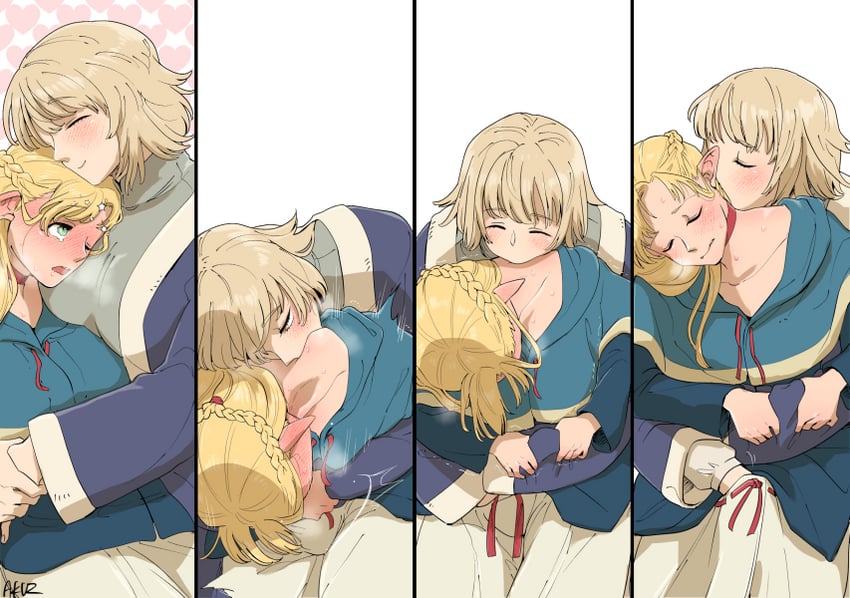 marcille donato and falin touden (dungeon meshi) drawn by akutsu_(demodori)