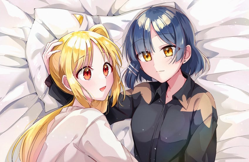 ijichi nijika and yamada ryo (bocchi the rock!) drawn by hiyoko_biimu