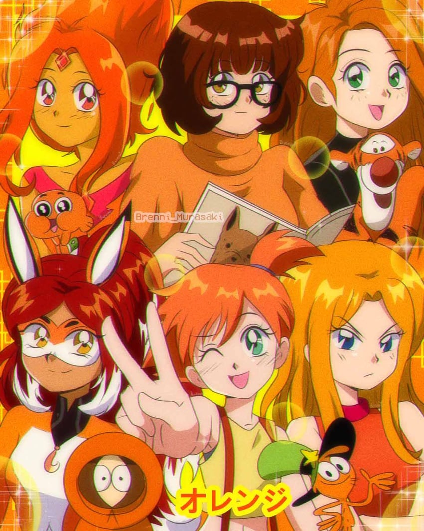 misty, velma dinkley, kenny mccormick, kim possible, scooby-doo, and 7 more (pokemon and 9 more) drawn by brenni_murasaki