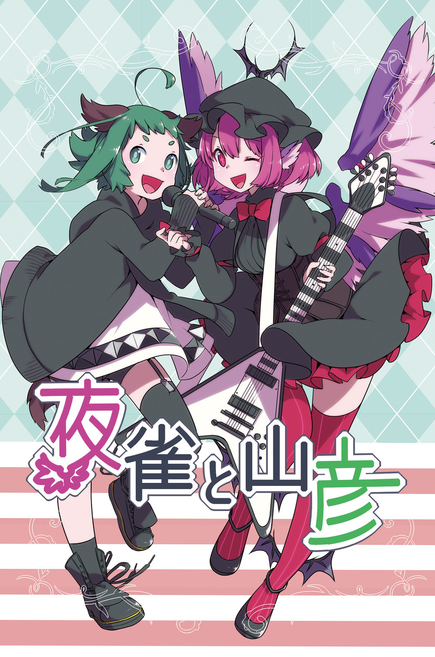 mystia lorelei and kasodani kyouko (touhou) drawn by namauni