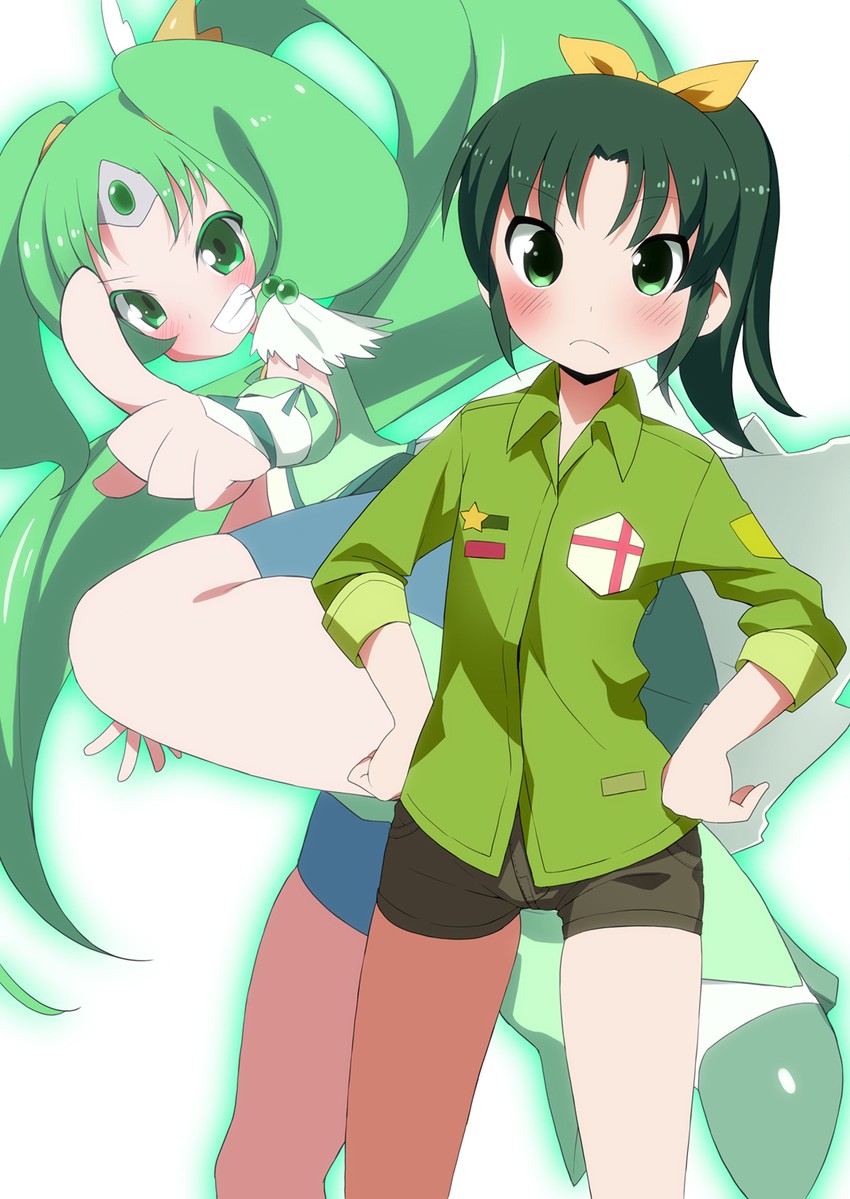 midorikawa nao and cure march (precure and 1 more) drawn by tanaka_ahiru