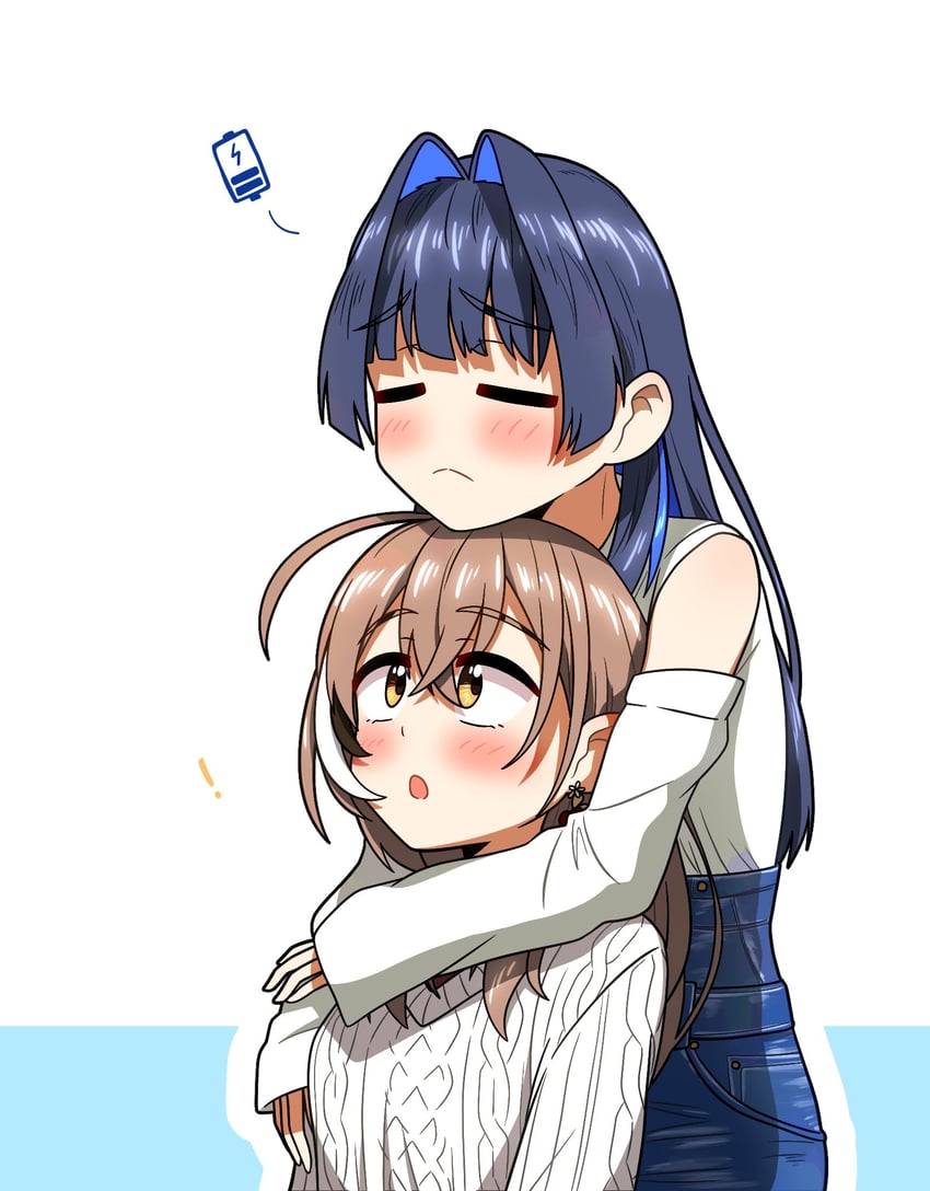 ouro kronii and nanashi mumei (hololive and 1 more) drawn by ddolbang