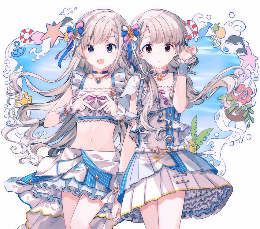 hisakawa hayate and hisakawa nagi (idolmaster and 1 more) drawn by migolu