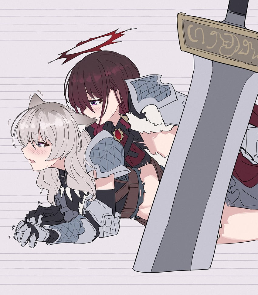 iseri nina and kawaragi momoka (girls band cry and 1 more) drawn by yun_cao_bing