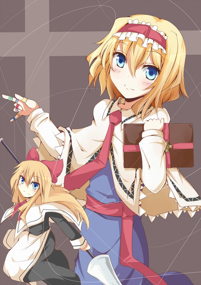 alice margatroid and shanghai doll (touhou) drawn by chata_maru_(irori_sabou)