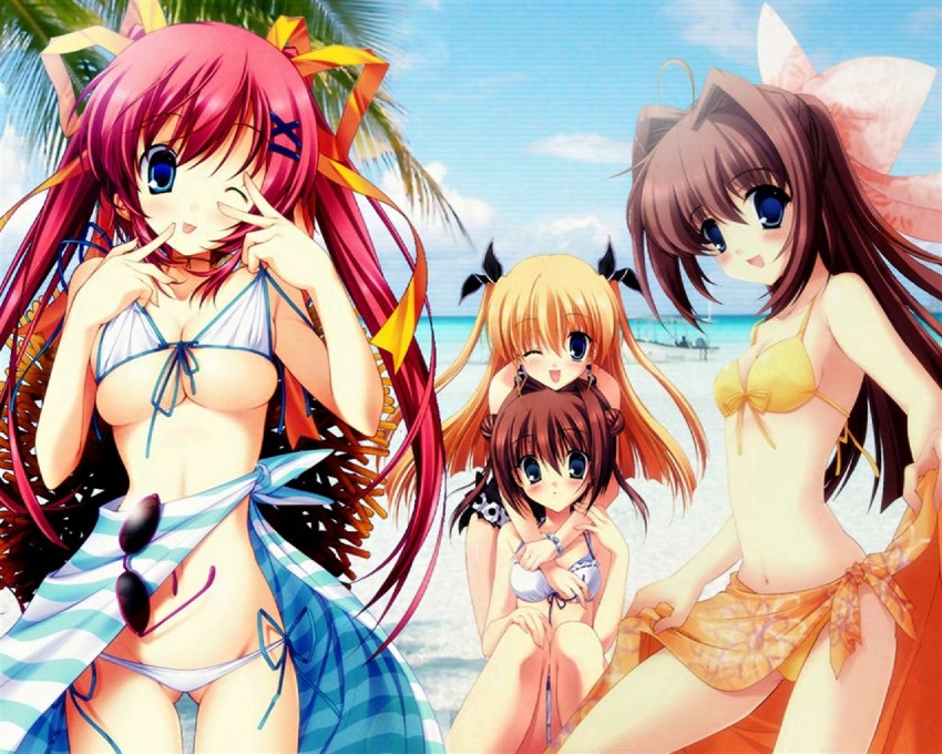 asakura otome, asakura yume, yoshino sakura, and shirakawa nanaka (da capo and 1 more) drawn by kayura_yuka, tanihara_natsuki, and yaegashi_nan
