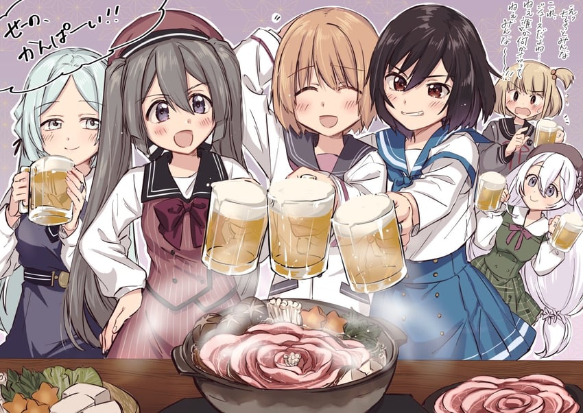tokime shizuka, toki sunao, miura asahi, hiroe chiharu, aoba chika, and 1 more (mahou shoujo madoka magica and 1 more) drawn by yukishiro_(hitsuji)