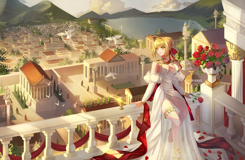 nero claudius (fate and 1 more) drawn by sigriddis
