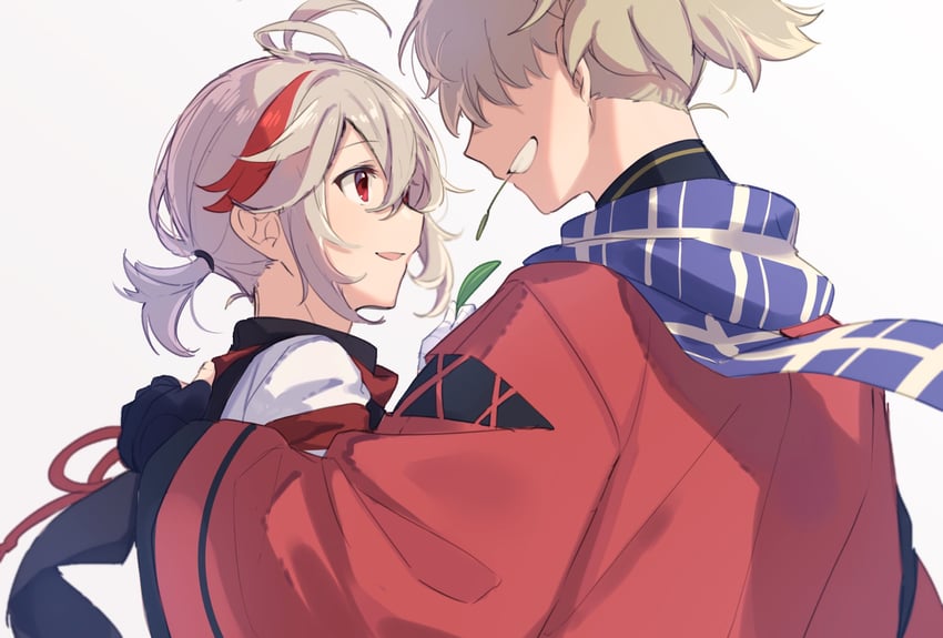 kaedehara kazuha and kazuha's friend (genshin impact) drawn by jqpz_30