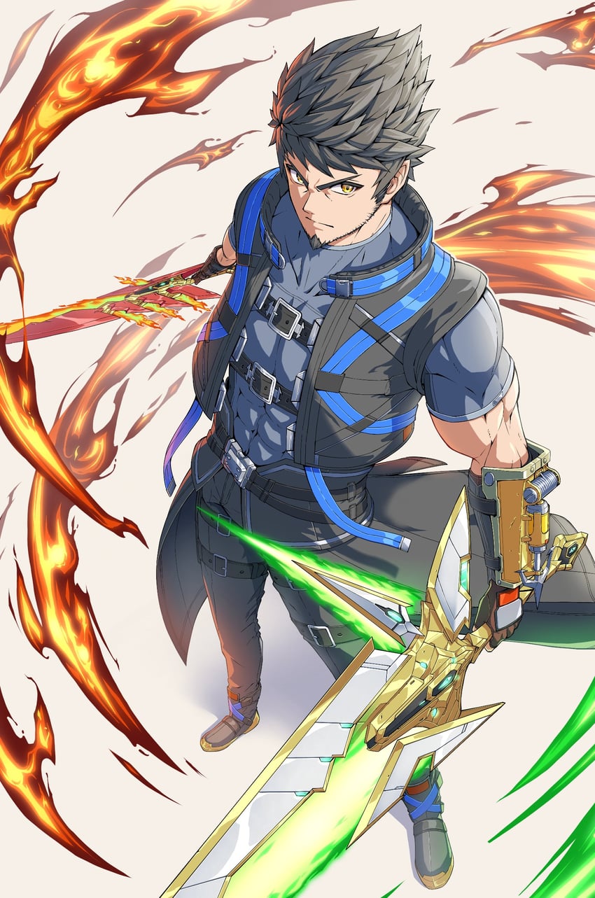 rex (xenoblade chronicles and 2 more) drawn by doromizu_(d0r0118)