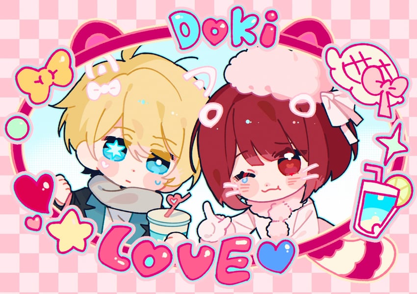 arima kana and hoshino aquamarine (oshi no ko) drawn by humi_humi