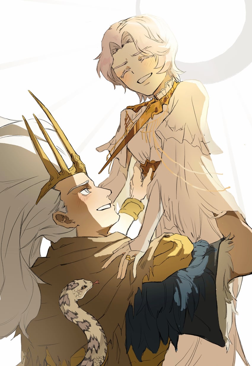 dark sun gwyndolin and nameless king (dark souls and 2 more) drawn by zunkome
