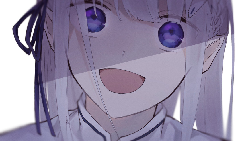 emilia (re:zero kara hajimeru isekai seikatsu) drawn by mochi927