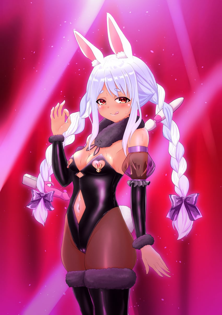 usada pekora and don-chan (hololive) drawn by ishi_no_shita
