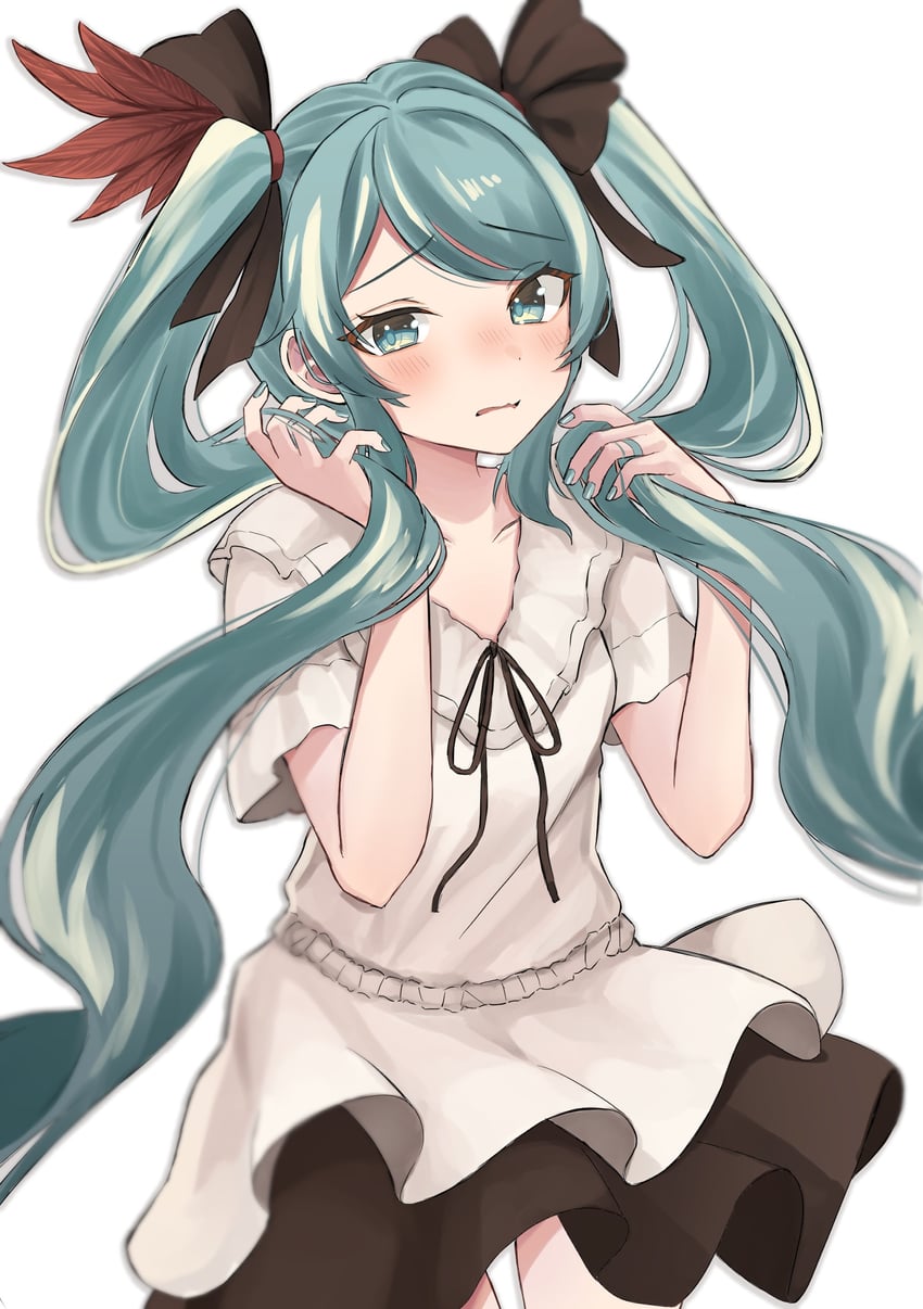 hatsune miku (vocaloid and 2 more) drawn by meruko-san